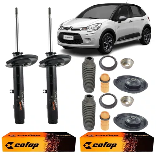 KIT AMORTECEDOR DIANTEIRO COFAP C3 2013/... CAMBIO AUTOMATICO