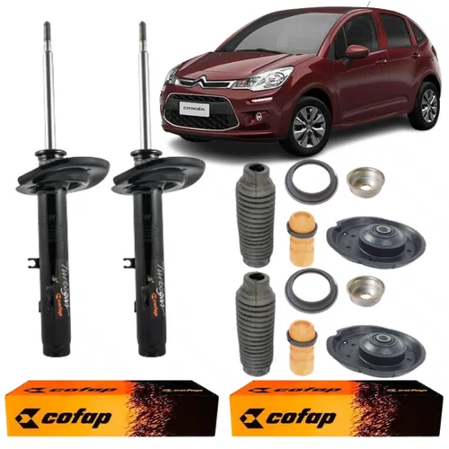 KIT AMORTECEDOR DIANTEIRO COFAP C3 2013/... CAMBIO AUTOMATICO