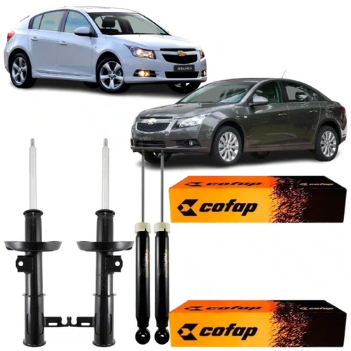 KIT AMORTECEDOR DIANTEIRO E TRASEIRO COFAP CRUZE 11/16