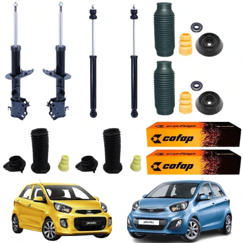 KIT AMORTECEDOR DIANTEIRO TRASEIRO COFAP KIA PICANTO 11 A 16 KIT AMORTECEDOR DIANTEIRO TRASEIRO COFAP KIA PICANTO 11 A 16