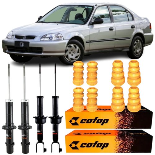 KIT AMORTECEDOR DIANTEIRO TRASEIRO COFAP + KIT CIVIC .../00