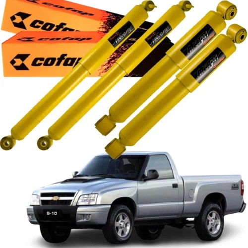 KIT AMORTECEDOR DIANTEIRO TRASEIRO COFAP S10 4X4 CAB SIMPLES 2006/2011