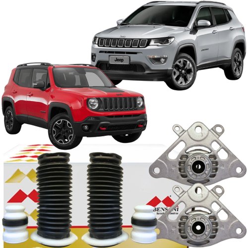 Kit Batente Coifa E Coxim Traseiro Jeep Compass E Renegade