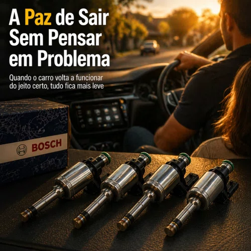 Kit Com 04 Bico Injetor Polo Golf Vírtus Taos 1.4 Tsi Bosch Padrão