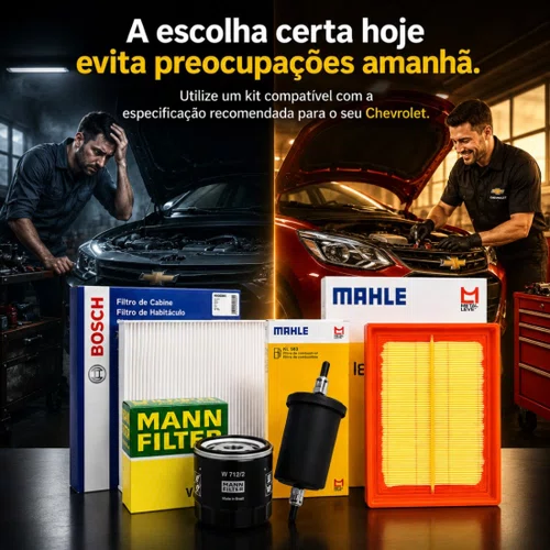 Kit De Filtros Chevrolet Cobalt Onix Prisma Spin 1.0 E 1.4