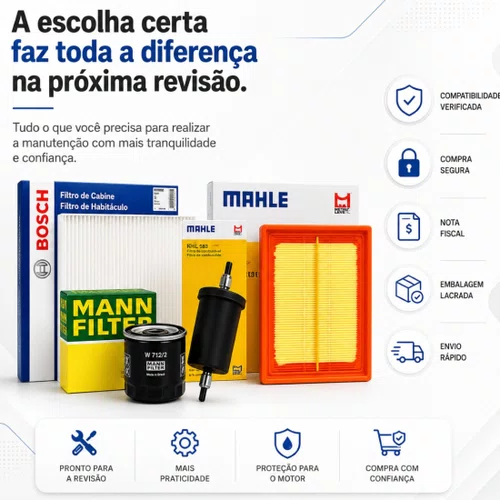 Kit De Filtros Chevrolet Cobalt Onix Prisma Spin 1.0 E 1.4