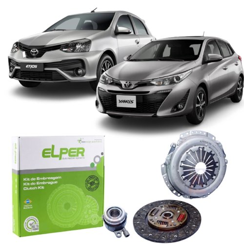 Kit Embreagem Com Atuador Elper Toyota Etios Yaris 1.3 1.5