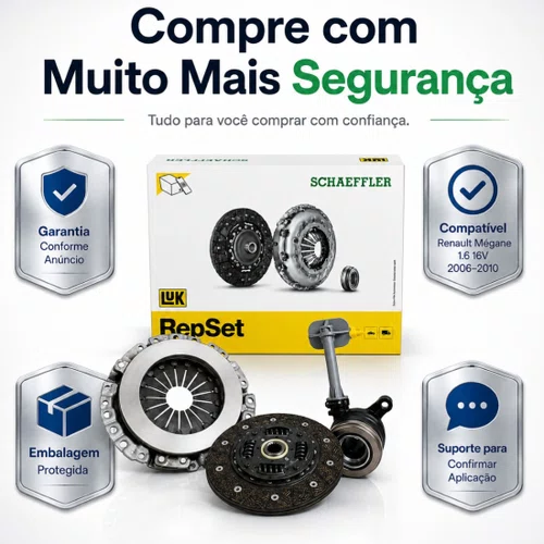 Kit Embreagem Luk Com Atuador Megane 1.6 16v 2006 Até 2012