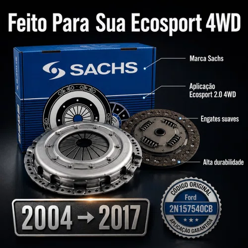 Kit Embreagem Sachs Ford Ecosport 2.0 4wd 2004 A 2017