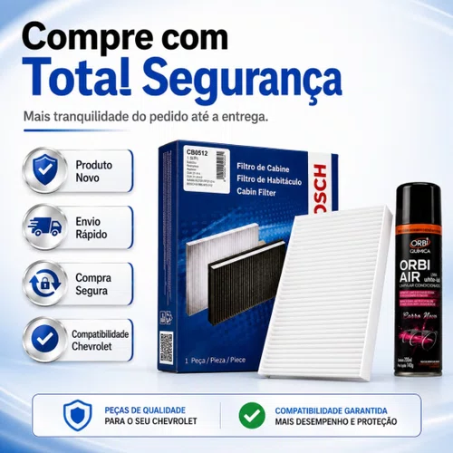 Kit Filtro Ar Condicionado Higienizador Onix Tracker E Cruze