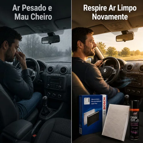 Kit Filtro Ar Condicionado Higienizadorcaptur Duster E Logan