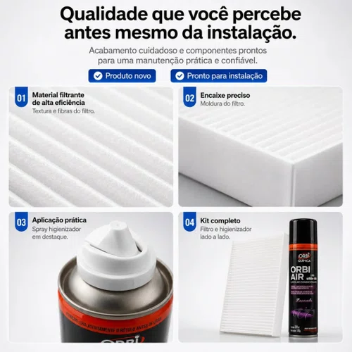 Kit Filtro Ar Condicionado Higienizadorcaptur Duster E Logan