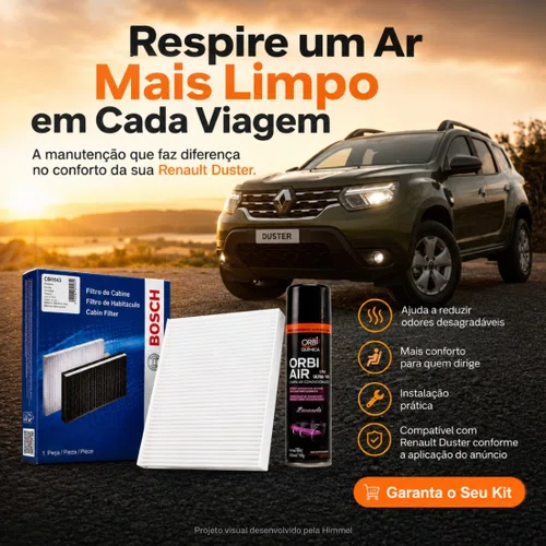 Kit Filtro Ar Condicionado Higienizadorcaptur Duster E Logan
