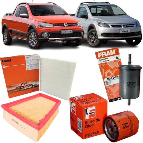 Kit Filtros Fram Volkswagen Voyage Gol Saveiro 2008 A 2016