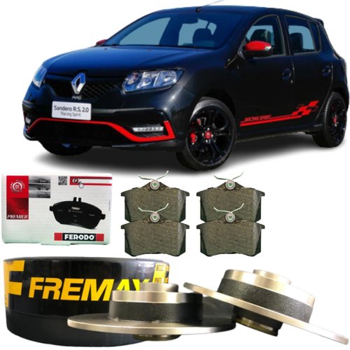 Kit Freio Traseiro Disco E Pastilha Ceramica Sandero 2.0 Rs