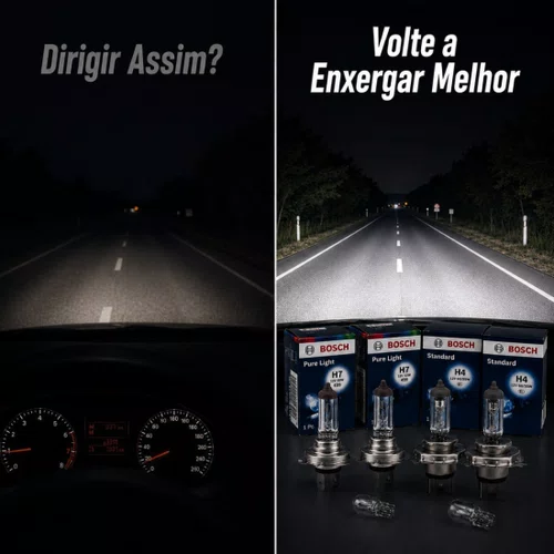 Kit Lampada Farol Alto Baixo E Lanterna Foco Duplo H1 H7 T10