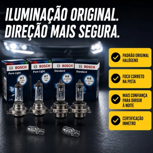 Kit Lampada Farol Alto Baixo E Lanterna Foco Duplo H1 H7 T10