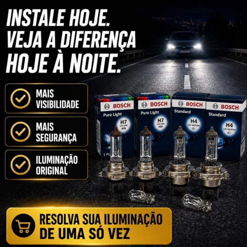 Kit Lampada Farol Alto Baixo E Lanterna Foco Duplo H1 H7 T10