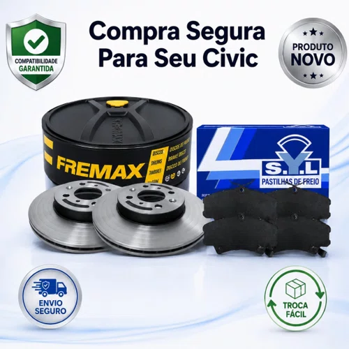 Kit Pastilha E Disco Dianteiro Honda Civic 1997 A 2006