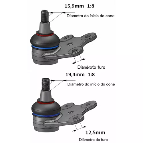 Kit Pivô Original Viemar Mitsubishi L200 Triton 2008 A 2022