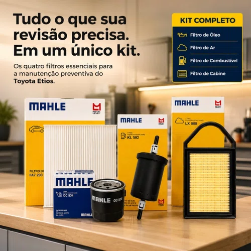 Kit Revisão 4 Filtros Etios 1.3 1.5 16v 2012 A 2016 Original