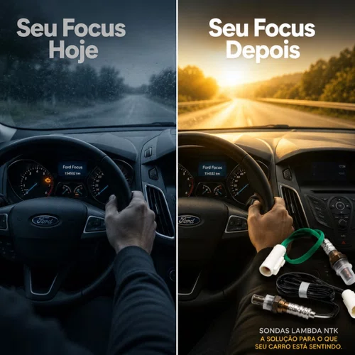 Kit Sonda Lambda Pré E Pós Ntk Para Ford Focus 2010 A 2019