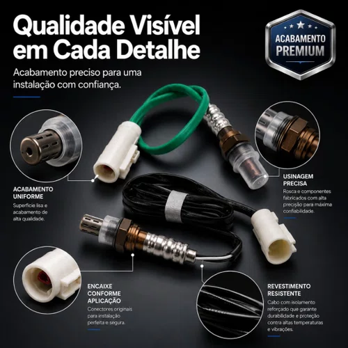 Kit Sonda Lambda Pré E Pós Ntk Para Ford Focus 2010 A 2019