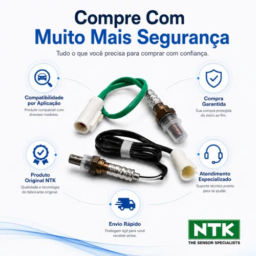 Kit Sonda Lambda Pré E Pós Ntk Para Ford Focus 2010 A 2019