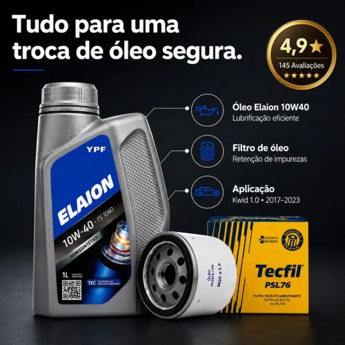 Kit Troca De Óleo Renault Kwid 1.0 3 Cilindros 2017 Á 2023