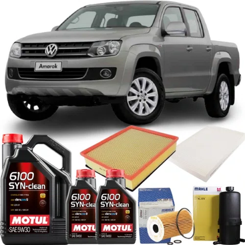 Kit Troca Óleo 5w30 8100 X Clean + Filtros Amarok 2.0 10/14
