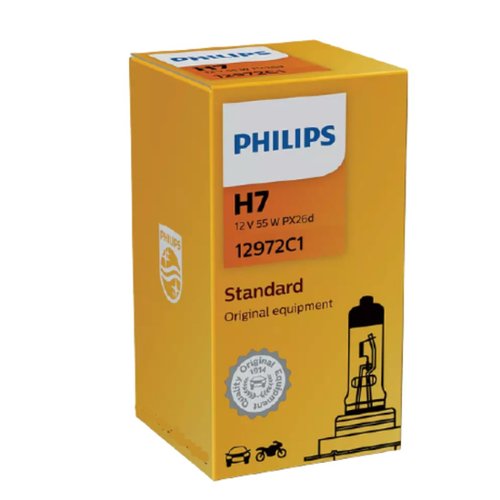 Lâmpada Farol H7 Philips 55w 12v Standard Halógena Original