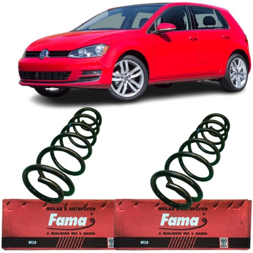 Mola Suspensão Traseira Fama Vw Golf 1.4 Tsi 2014 A 2019