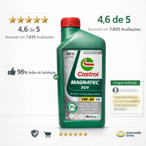 OLEO MOTOR 5W30 SINTETICO SUV ACEA C3 GASOLINA/ DIESEL