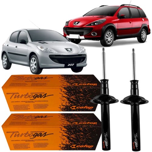 Par Amortecedor Cofap Dianteiro Para Peugeot 207 Escapade