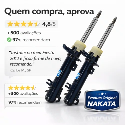 Par Amortecedor Dianteira Nakata Ford Fiesta 2002 Á 2014