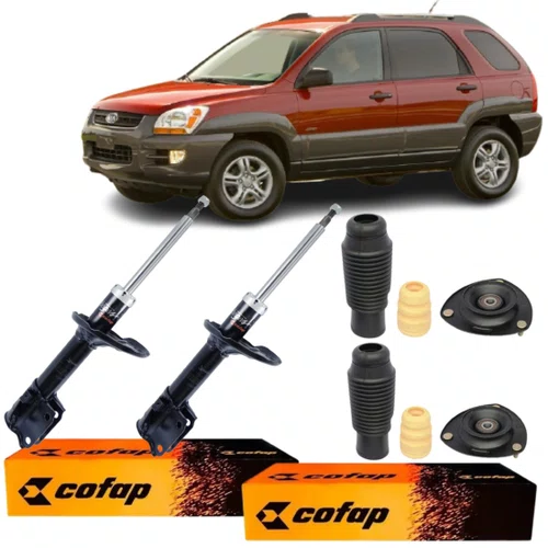 PAR AMORTECEDOR DIANTEIRO COFAP + KIT SPORTAGE TUCSON
