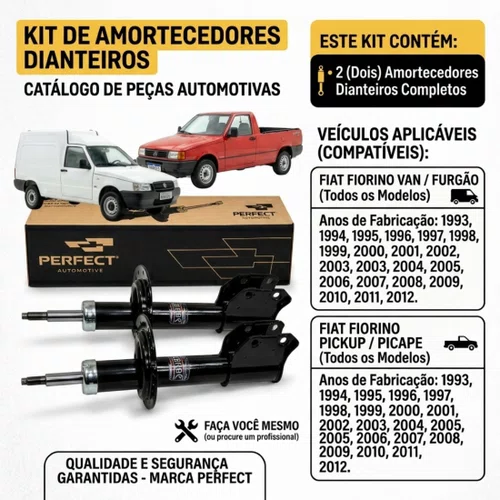 Par Amortecedor Dianteiro Perfect Uno Fiorino 1993 A 2012