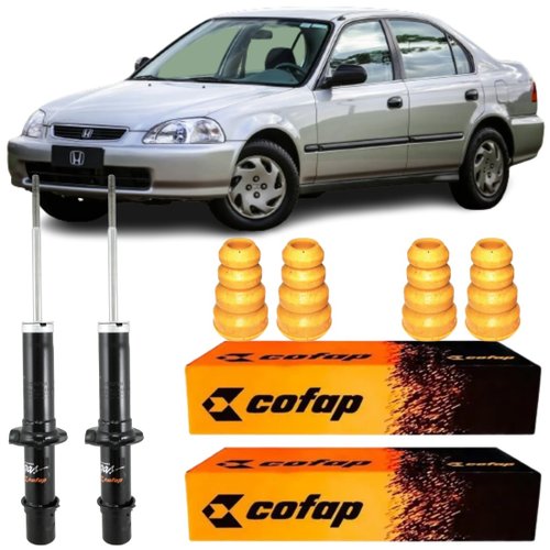 Par Amortecedor Kit Batente Dianteiro Civic 1.6 1996 A 2000