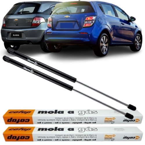 Par Amortecedor Mola Gás Tampa Traseira Gm Agile Sonic