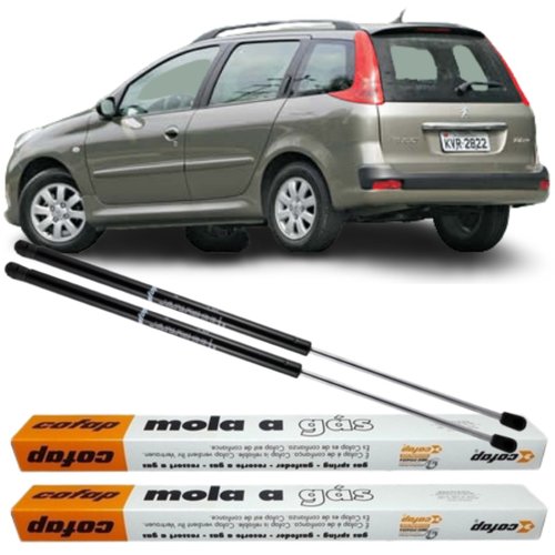 Par Amortecedor Mola Gás Tampa Traseira Peugeot 206 207 Sw