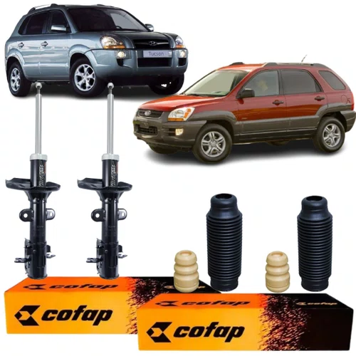 PAR AMORTECEDOR TRASEIRO COFAP + KIT SPORTAGE TUCSON
