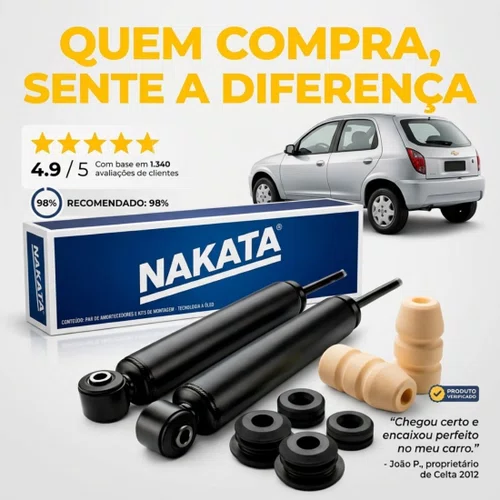 Par Amortecedor Traseiro Nakata Celta Prisma Corsa Classic