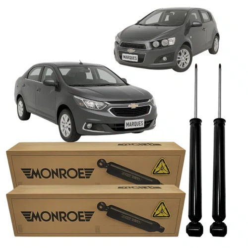 Par Amortecedor Traseiro Original Monroe Para Cobalt E Sonic