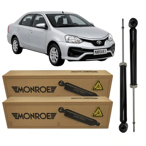 Par Amortecedor Traseiro Original Monroe Para Etios 12 A 21
