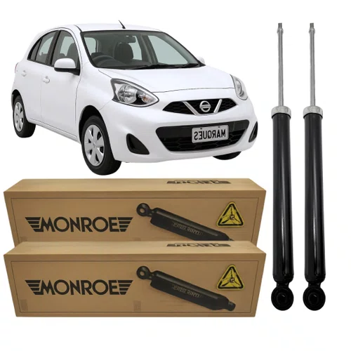 Par Amortecedor Traseiro Original Monroe Para Nissan March