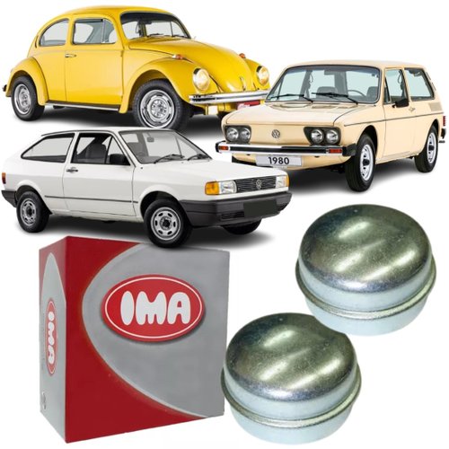 Par Calota Cubo Roda Traseira Volkswagen Brasília Fusca Gol 