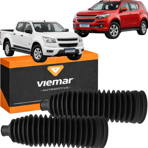 Par Coifa Guarda Pó Caixa Direção Chevrolet S10 2012 A 2016