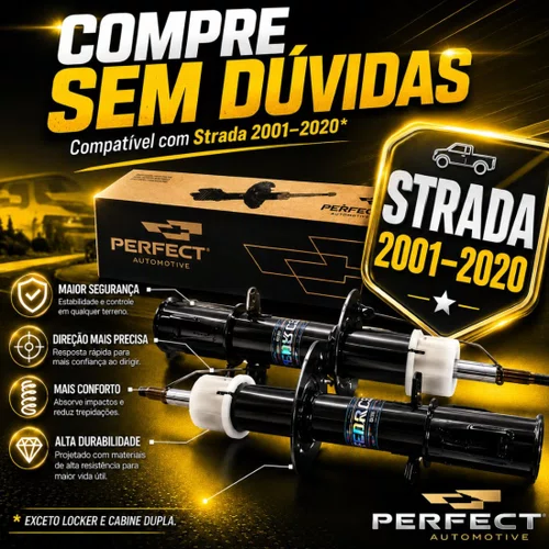 Par De Amortecedor Dianteiro Fiat Strada De 2001 Até 2020