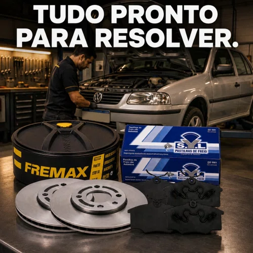 Par Disco E Pastilha Freio Vw Gol Saveiro Parati G2 G3 G4