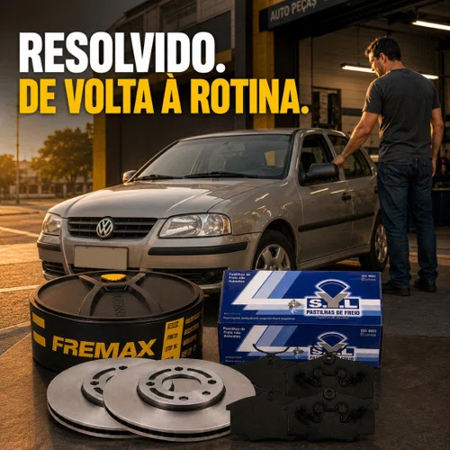 Par Disco E Pastilha Freio Vw Gol Saveiro Parati G2 G3 G4